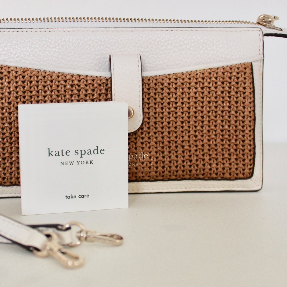 NWOT Kate Spade Jackson Straw small tab crossbody